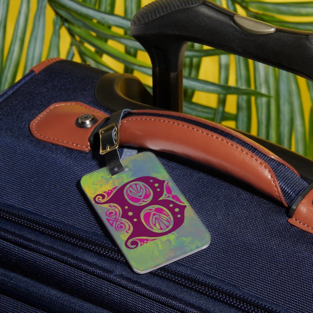 Vintage Monogram Initial Letter B Luggage Tag (Front Insitu 1)