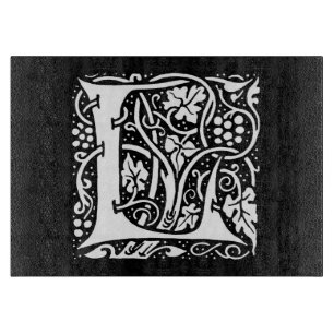 Vintage Monogram L Art Nouveau Cutting Board