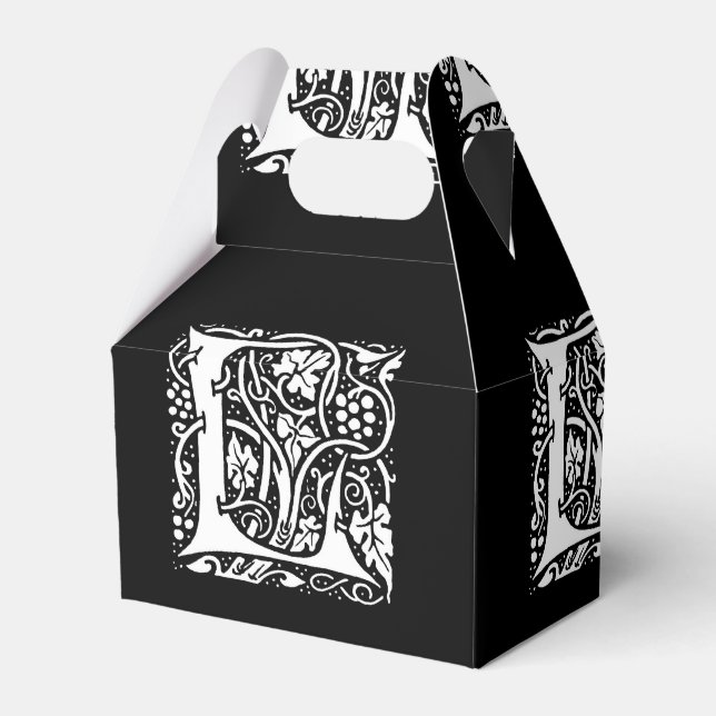 Vintage Monogram L Art Nouveau  Favour Box (Front Side)