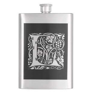 Vintage Monogram L Art Nouveau Hip Flask