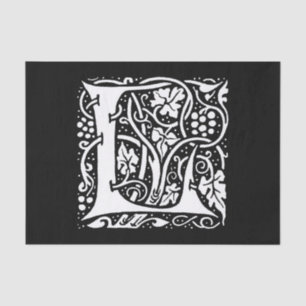 Vintage Monogram L Art Nouveau Tissue Paper