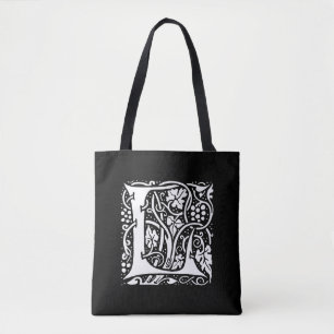 Vintage Monogram L Art Nouveau Tote Bag