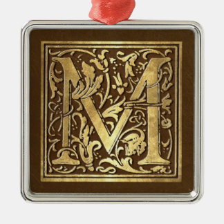 Vintage Monogram M Metal Tree Decoration