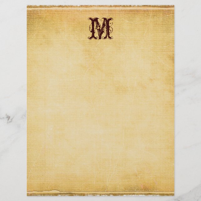 Vintage Monogram Parchment Paper (Front)