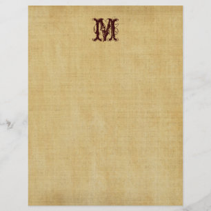 Vintage Monogram Parchment Paper