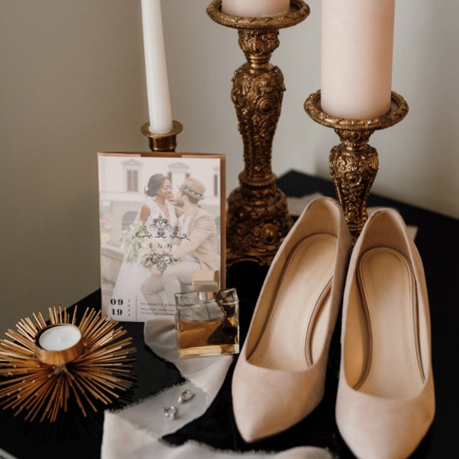 Vintage Monogram | Photo Save the Date (Creator Uploaded)