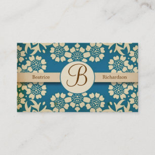 vintage monogram professional business cards