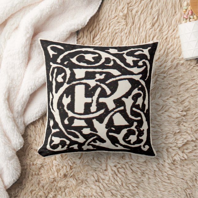 Vintage Monogram R Art Nouveau  Cushion (Blanket)