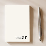 Vintage Monogram Retro Typography Minimalist Post-it Notes<br><div class="desc">A vintage monogram design featuring a retro typography which can easily be personalised with your name and initials to create a unique custom stationery design! The design features an aged style classic ivory cream background along with a black typeface.</div>