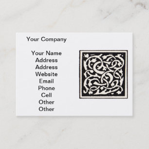 Vintage Monogram S Art Nouveau Letter Business Card