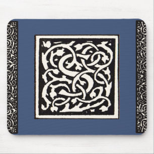 Vintage Monogram S Art Nouveau Letter Mouse Pad