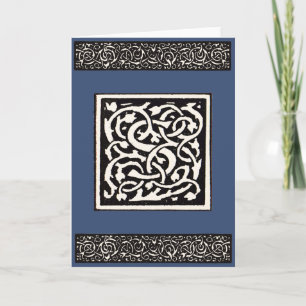 Vintage Monogram S Art Nouveau Letter Note Card
