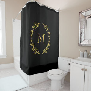 Vintage Monogram Shower Curtain