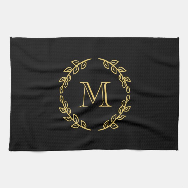 Vintage Monogram Tea Towel (Horizontal)