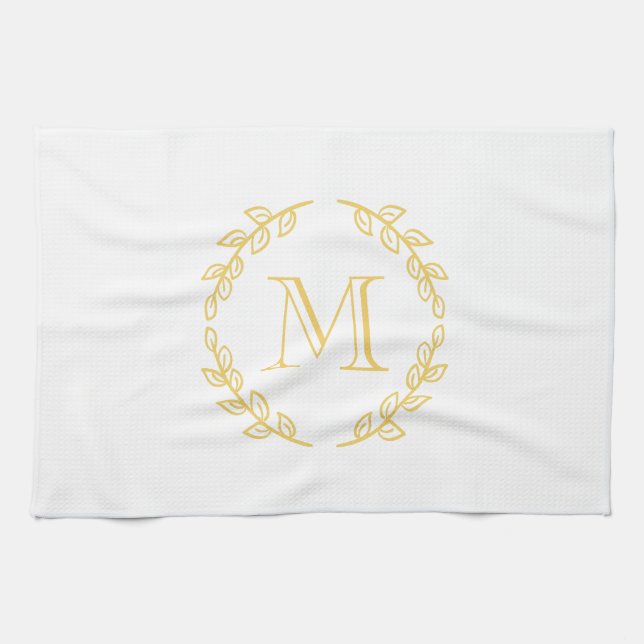 Vintage Monogram Tea Towel (Horizontal)