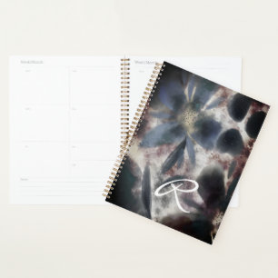 Vintage Monogram Watercolour Floral Planner