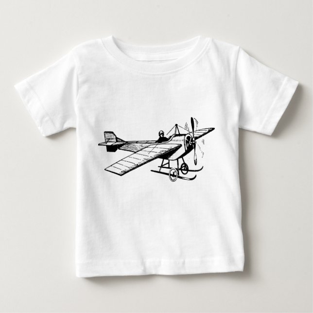 Vintage Monoplane - Black Baby T-Shirt (Front)