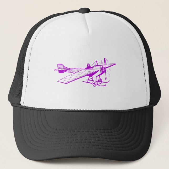 Vintage Monoplane - Purple Trucker Hat (Front)