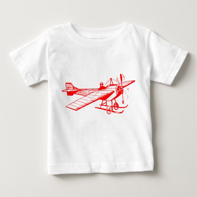 Vintage Monoplane - Red Baby T-Shirt (Front)