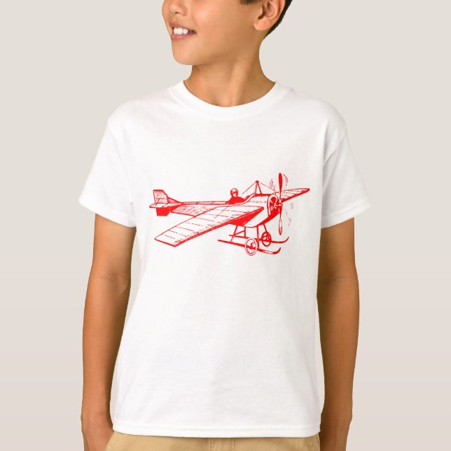 Vintage Monoplane - Red T-Shirt (Front)
