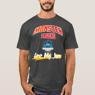 Vintage Monster Truck are My Jam funny Truck Boys  T-Shirt