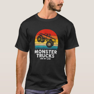 Vintage Monster Truck Are My Jam Retro Sunset Mens T-Shirt