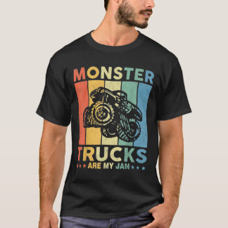 Vintage Monster Truck Are My Jam T-Shirt