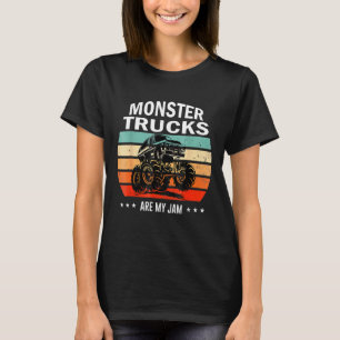 Vintage Monster Truck Retro Sunset Cool Engines T-Shirt