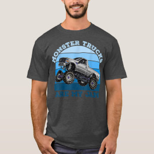 Vintage Monster Trucks Are My Jam Retro Sunset Men T-Shirt