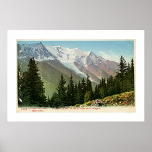 Vintage Mont Blanc view from the Flégère route Poster