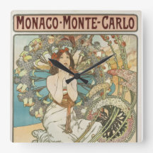Vintage Mont-Carlo Poster by Alphonse Mucha 