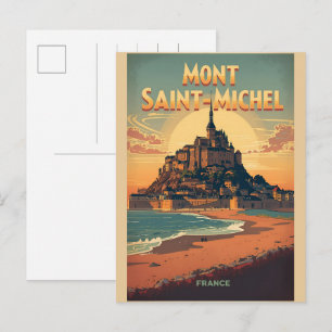 Vintage Mont-Saint-Michel France Normandy gifts Postcard