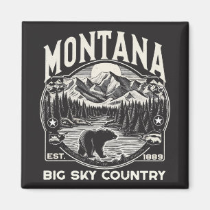 Vintage Montana Big Sky Country Magnet