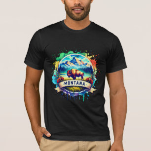 Vintage Montana Map T-Shirts – Retro us state