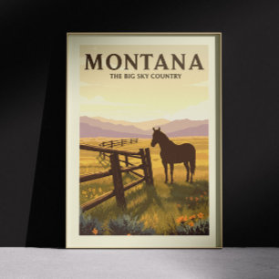 Vintage Montana Poster