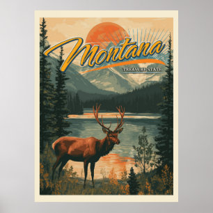 Vintage Montana  Poster