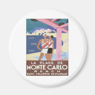 Vintage Monte Carlo Beach Magnet