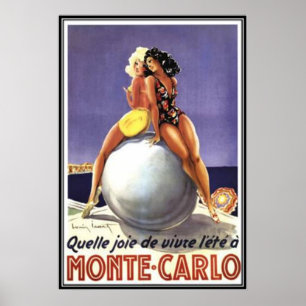 Vintage Monte-Carlo, Monaco - Poster