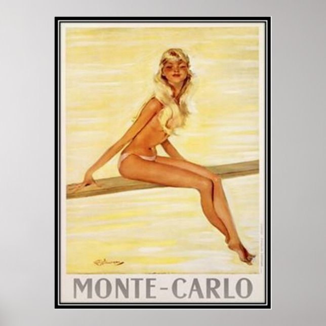 Vintage Monte-Carlo, Monaco  - Poster (Front)