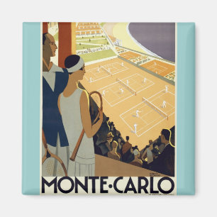 Vintage Monte Carlo Monaco Travel Magnet
