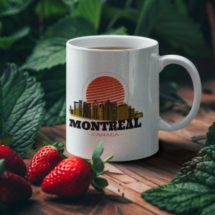 Vintage Montreal Canada Skyline  Coffee Mug
