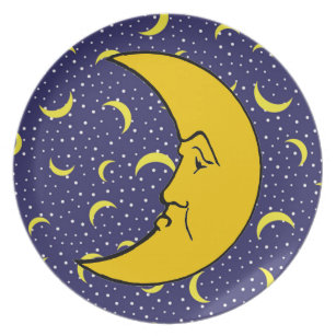 Vintage Moon Plates | Zazzle AU