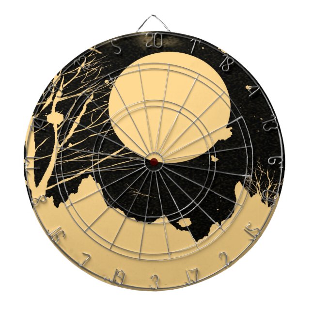 Vintage Moon night 3 Dartboard (Front)
