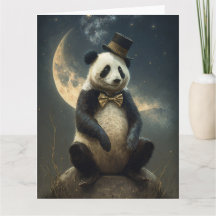 Vintage Moon Panda Bear