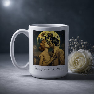 Vintage Moonlight Romance Custom Love Gift Coffee Mug