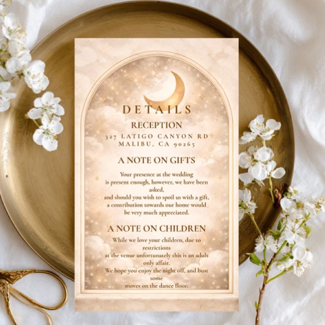 Vintage Moonlight Romance Wedding Enclosure Card (Creator Uploaded)