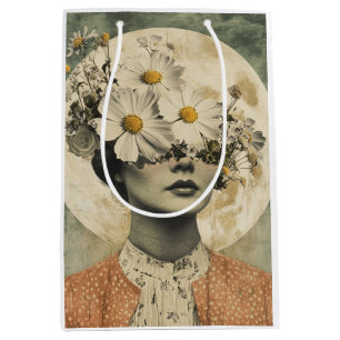 Vintage Moonlit - Boho Vintage Elegance Medium Gift Bag