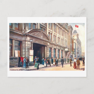 Vintage Moorgate Street Station (London) Postcard