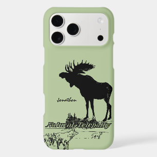 Vintage Moose and Wolf Wildlife -Choose Case Colou