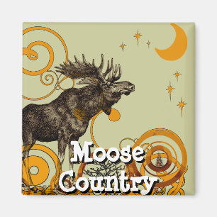 Vintage Moose Gifts Magnet